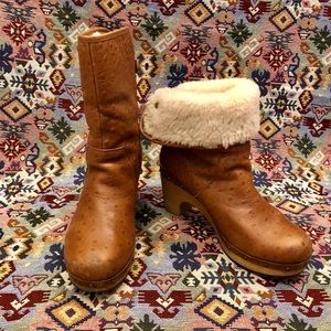 Ugg ‘Lynnea’ Shearling and Ostrich Leather Boot